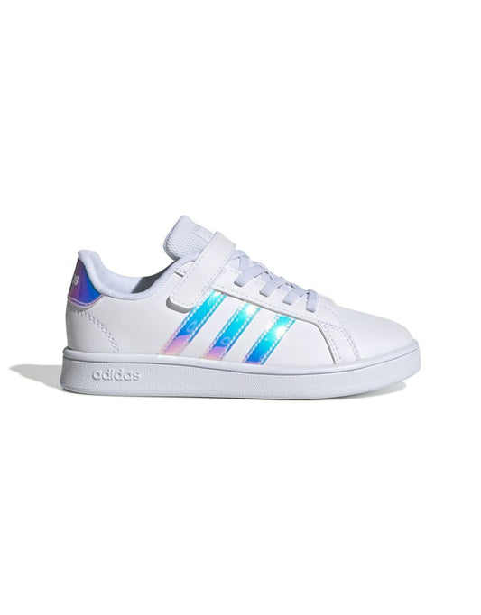 Tênis Adidas Grand Court Infantil para meninas em branco