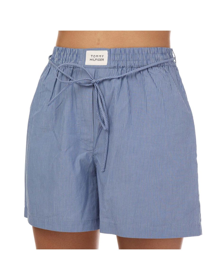 Pantaloncini Tommy Hilfiger da donna a righe blu