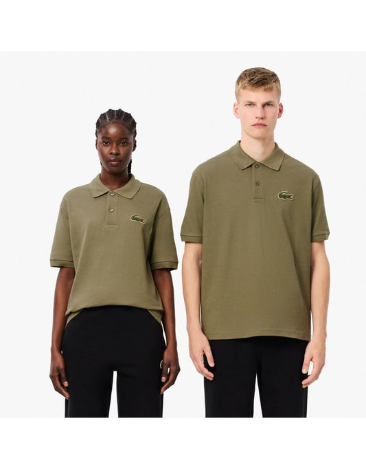 Camisa Polo Lacoste Loose Fit L.12.12 Piqué Badge Masculina - Verde