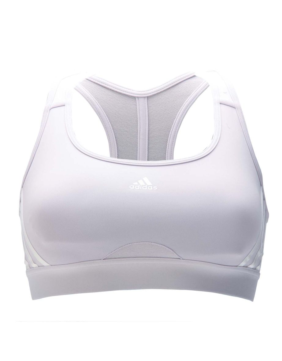 Reggiseno adidas Powerreact Medium Support 3-Stripes Donna - Argento