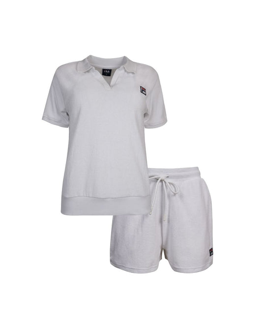 Pijama curto atoalhado de algodão