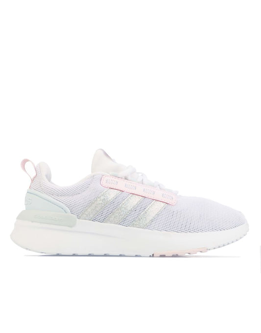 Tênis Adidas Junior Racer TR21 para meninas em branco