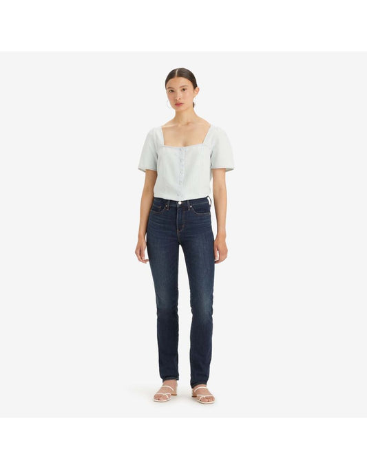 Jeans Levi's Shaping Slim da donna in Cool Planet Blu