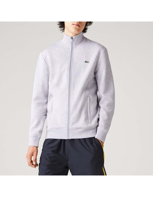Cardigã masculino com zíper e logotipo da marca Lacoste Sport