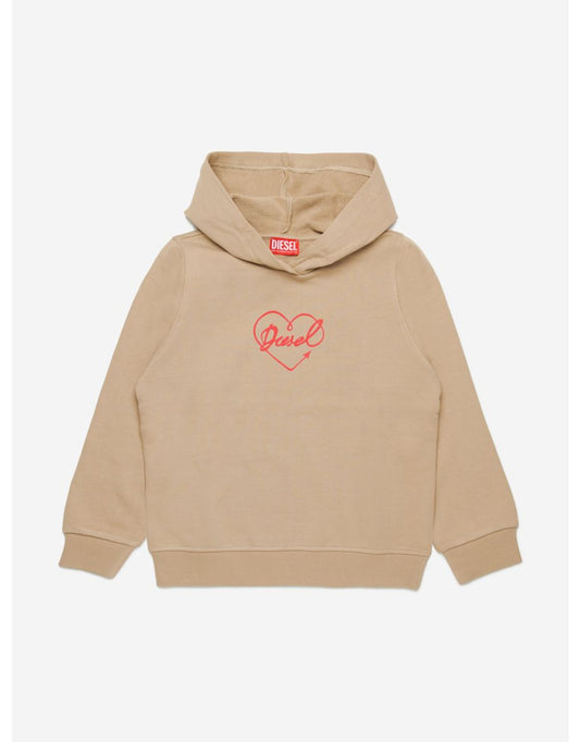 Sudadera con capucha Diesel Niña Beige Siddy Logo