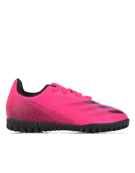 Botas de fútbol para niño Adidas X Ghosted.4 Turf, rosa