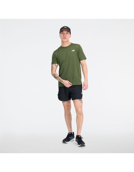 Camiseta masculina Impact Running da New Balance em verde