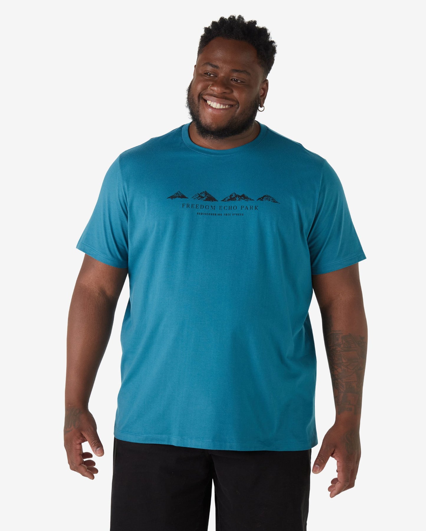 Maglietta a maniche corte Plus Size da uomo in blu petrolio di Allman Echo Park, Allman by Riachuelo