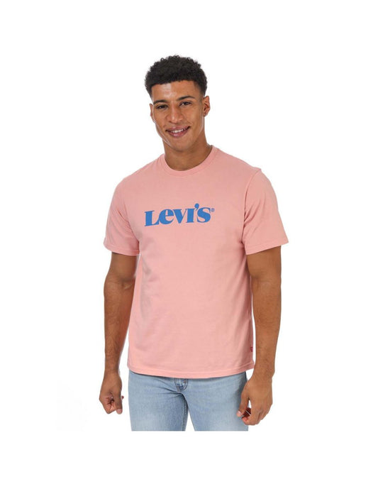 Camiseta Levi's Relaxed Fit Logo para hombre, rosa