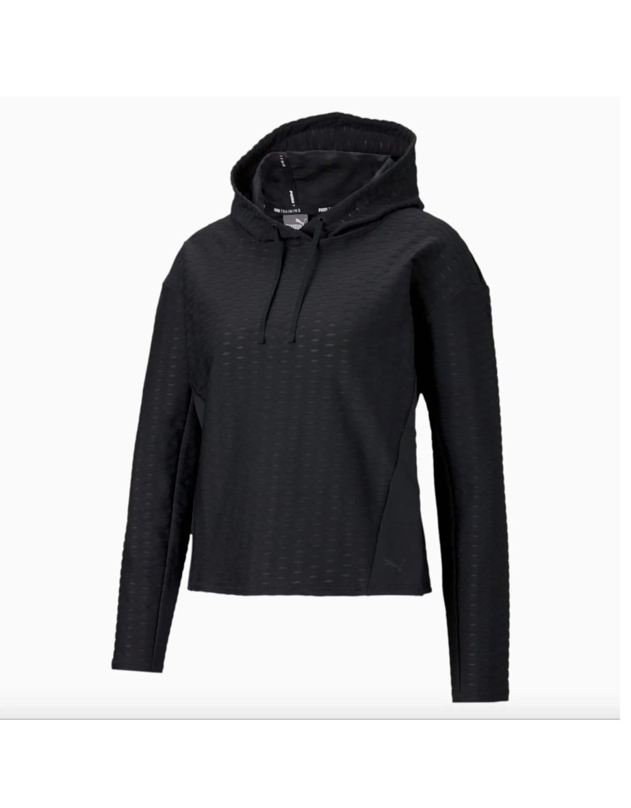Puma Flawless - Giacca con cappuccio da allenamento Overhead Fitness Donna - Nero