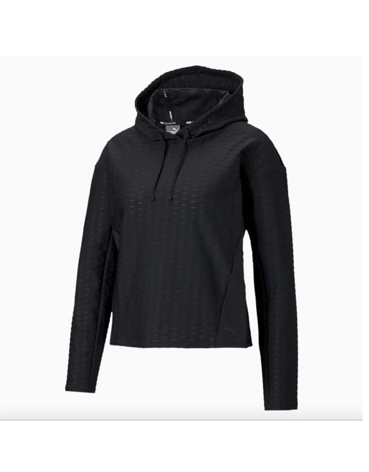 Chaqueta de entrenamiento con capucha Puma Flawless para mujer en negro