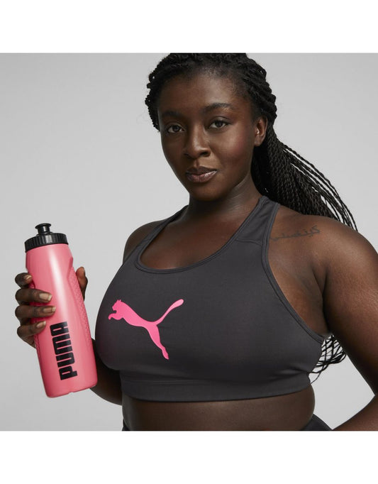 Reggiseno sportivo Mid Impact 4Keeps in Nero e Tramonto di Puma