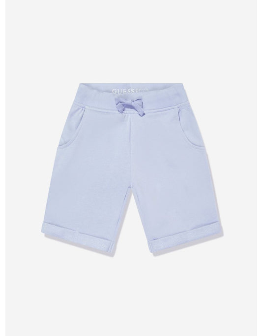 Shorts com logotipo azul para meninos