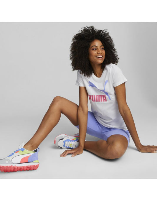 Maglietta con logo Classics (S) Puma Bianco-Lavanda