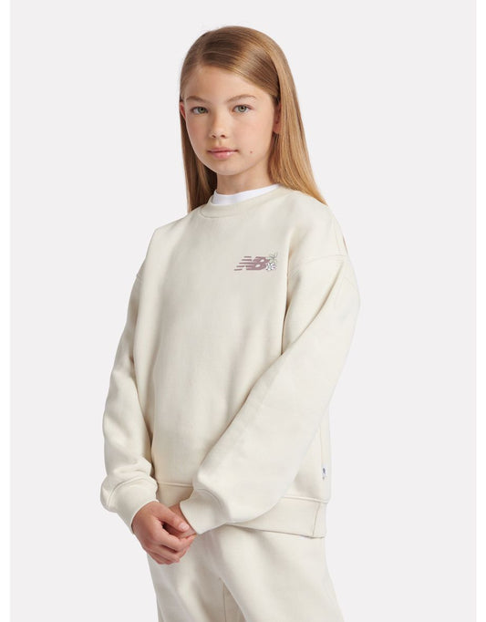 Moletom Ivory para meninas com gráfico de círculos florais