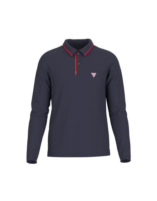 Camisa polo com elástico Tech Navy