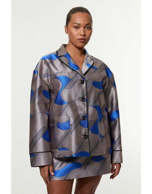 Amelia Graham - Giacca sartoriale a fantasia taglie forti