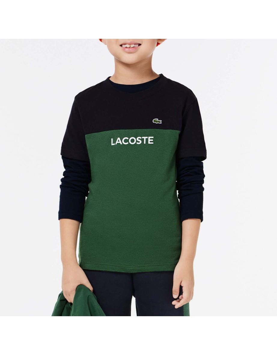 Boy's Lacoste Juniors Cotton Colorblock T-Shirt