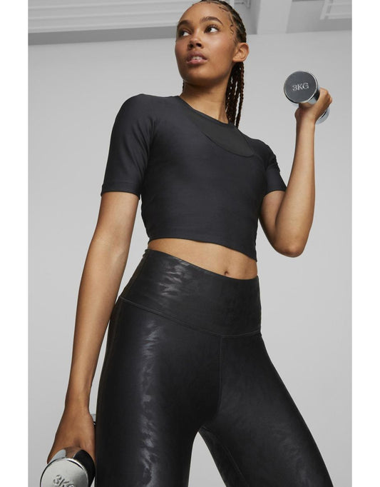Safari Glam Fashion Top in Puma Nero