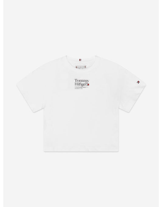 Camiseta para niña Logotipo clásico en blanco