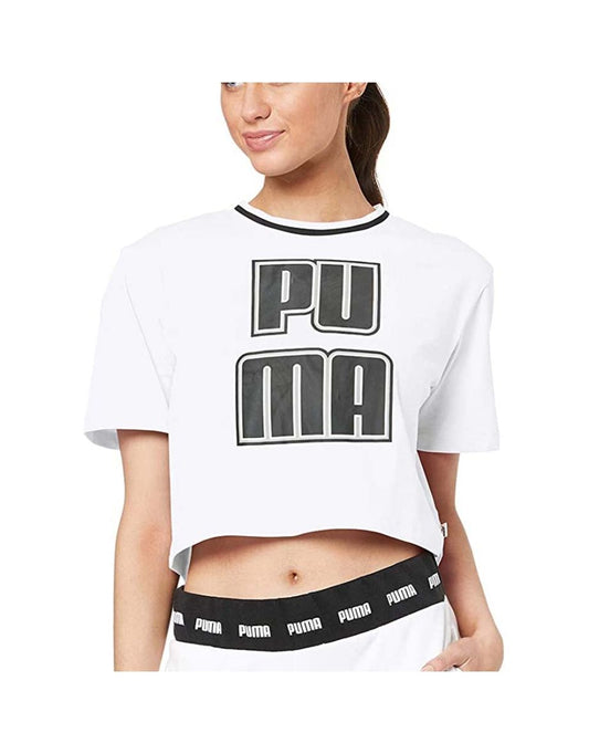 Camiseta de manga corta Puma Rebel Reload para mujer en blanco