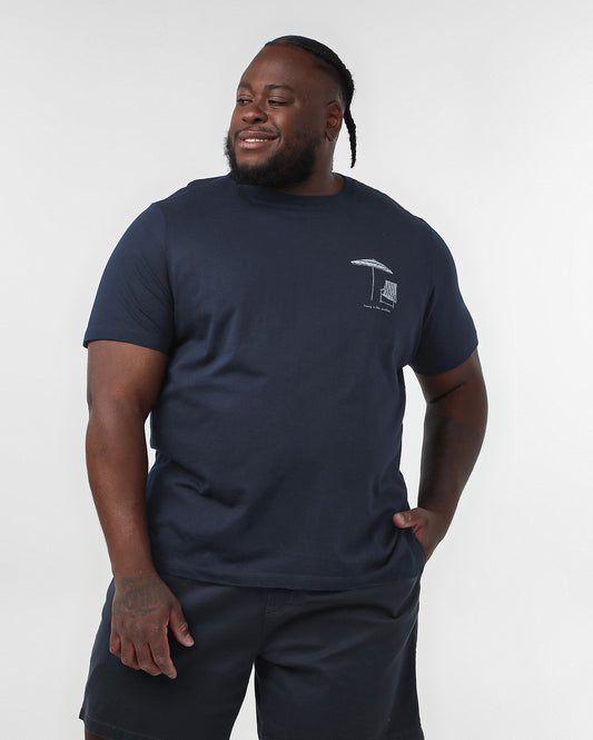 Camiseta masculina plus size "Living In The Sunshine" Azul | Original Plus da Riachuelo