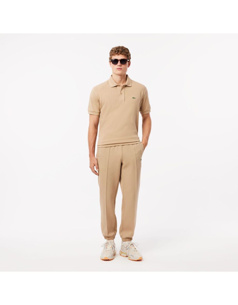 Pantaloni da uomo Lacoste Regular Fit Piqué in color crema