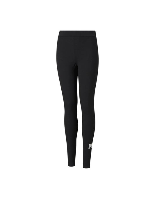 Puma Essentials Logo Girls' Sports Running Fitness Leggings - Preto