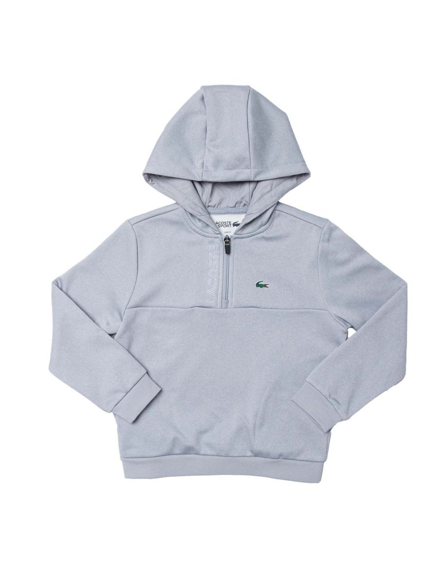 Boy's Lacoste Zip Hoodie in Grey