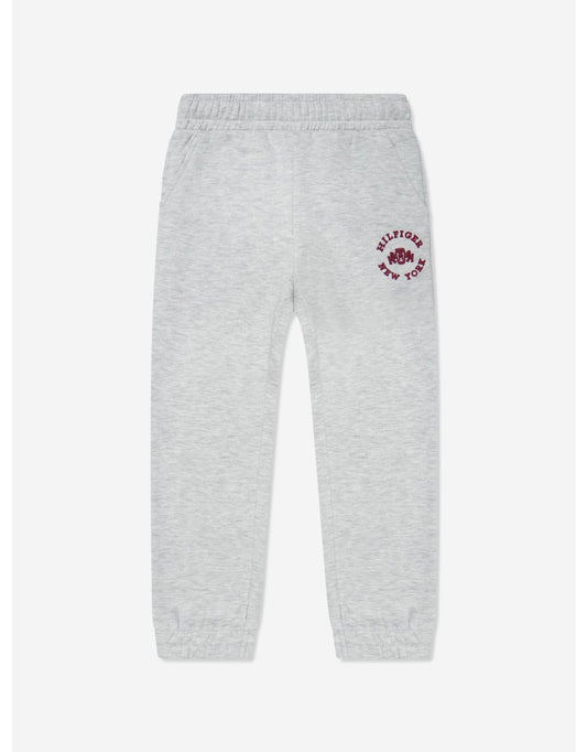 Calça de moletom Hilfiger Crest Varsity para meninas em cinza