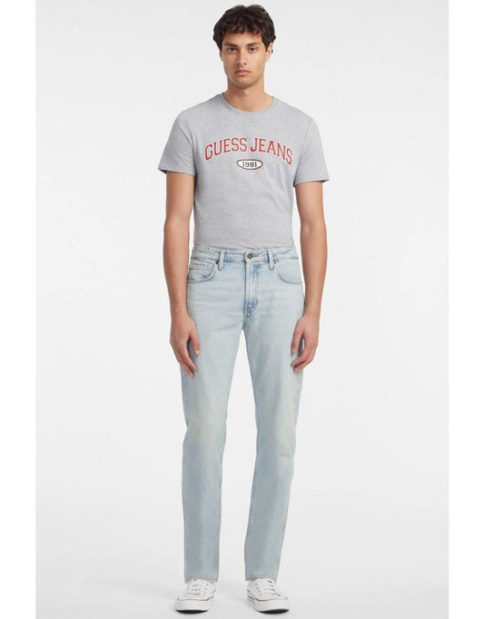 Jeans Guess a gamba dritta in azzurro