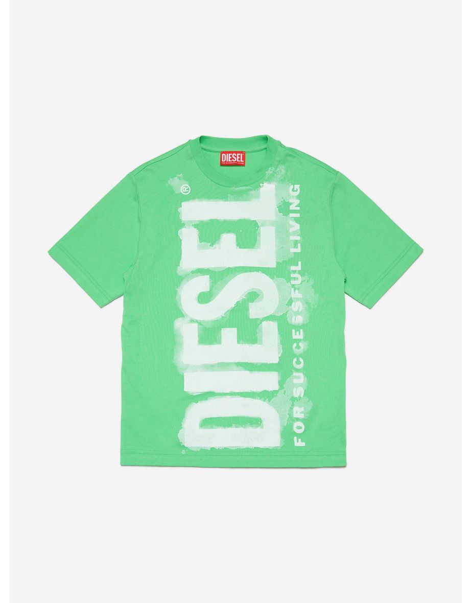 Boys' Green Logo Print T-Shirt