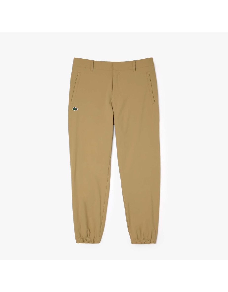 Pantaloni da golf Lacoste da uomo in poliestere riciclato, crema