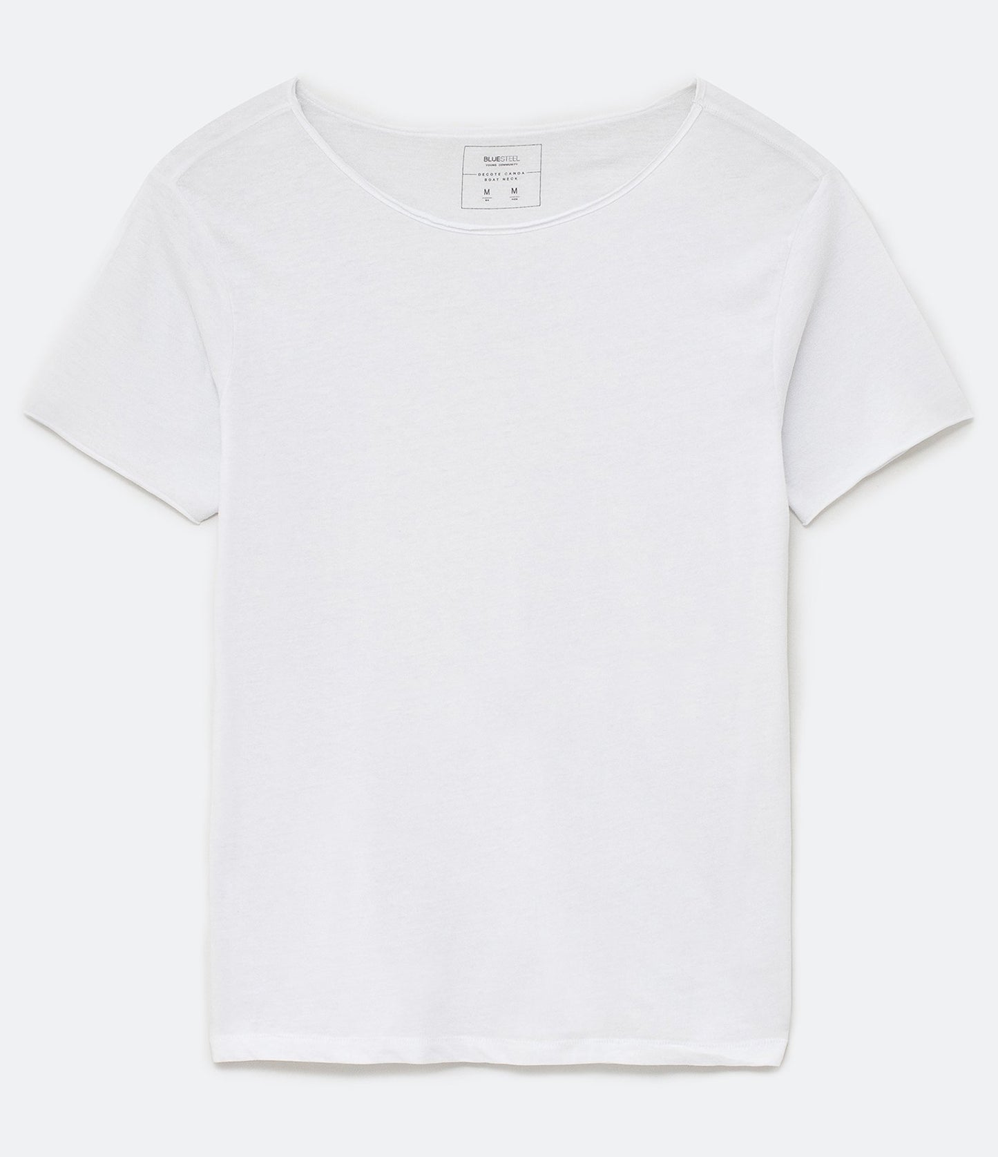 White Boat Neck T-Shirt