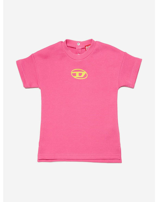 Maglietta con logo rosa per bambine