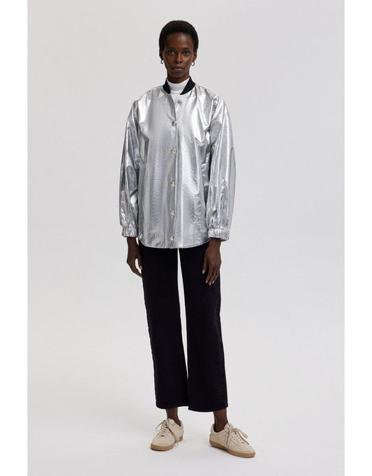 Giacca bomber metallizzata