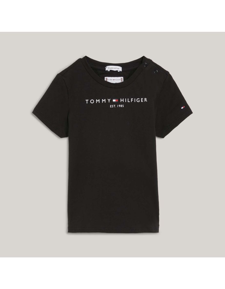 Camiseta Tommy Hilfiger Essential Black para meninos