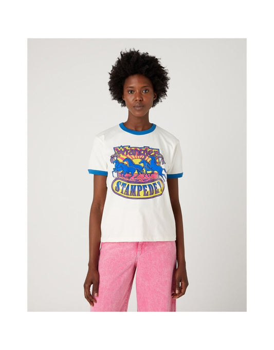 Camiseta de algodón de manga corta estampada