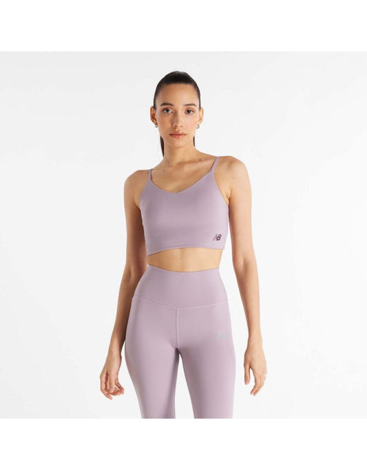 Reggiseno sportivo New Balance Donna Harmony Light Support - Viola