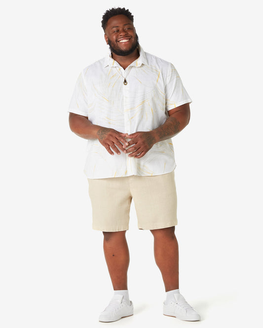 Bermuda uomo taglie forti in lino beige di Allman per Riachuelo