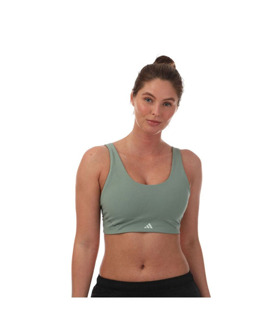 Reggiseno adidas CoreFlow Luxe Studio Medium Support Donna - Argento