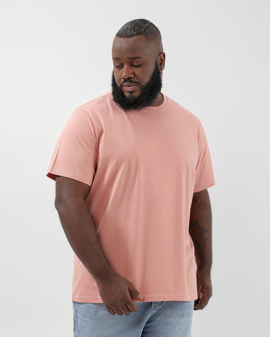 Camiseta básica rosa para hombre talla grande | Allman By Riachuelo