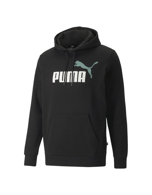 Moletom com capuz masculino Puma Essential+ 2 Color Big Logo Preto/Mineral