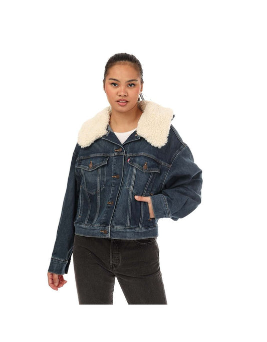 Giacca Levi's Baby Bubble Trucker da donna in blu