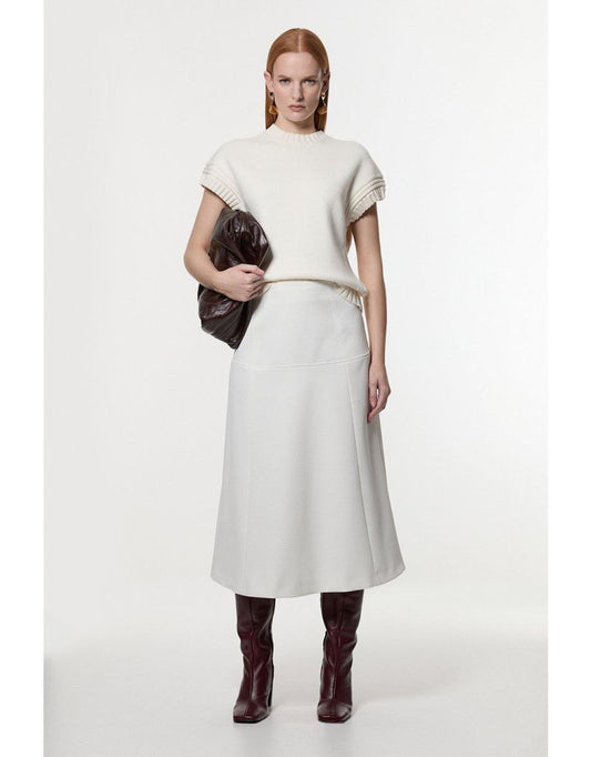 Gonna midi completa sartoriale Petite