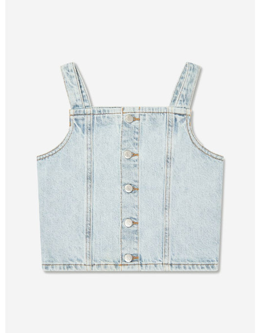 Calvin Klein Girls' Blue Denim Strap Top