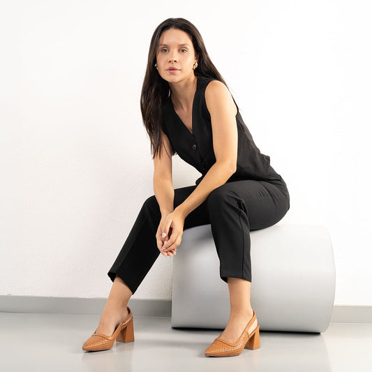 Scarpe Scarpin con cinturino elastico da donna Caramel di Quiz