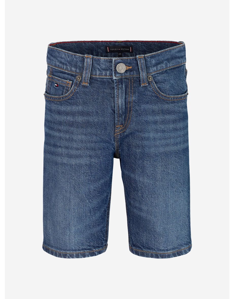 Shorts de brim azul Scanton para meninos