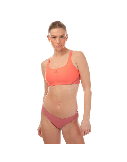 Costume da bagno a due pezzi Adidas da donna in rosa