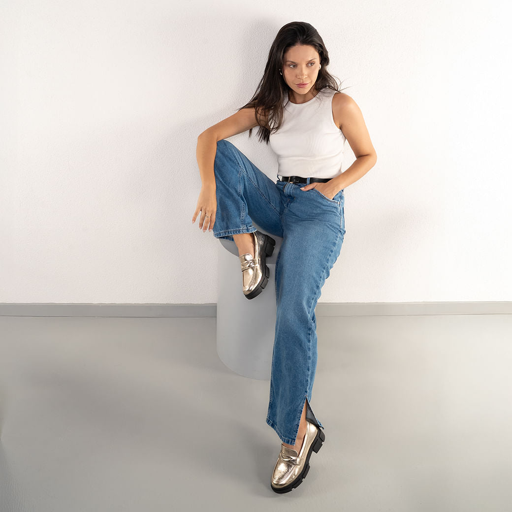 Scarpa Mocassino Oro da donna di Quiz